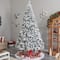 10ft. Pre-Lit Flocked West Virginia Fir Artificial Christmas Tree, Clear LED Lights